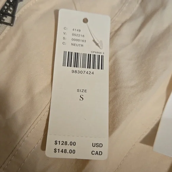 NWT Daily Practice Anthropologie Soller Drawstring Jumpsuit, Crean, Size Small - Picture 5 of 6